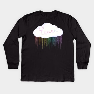 Lover Rainbow Rain Kids Long Sleeve T-Shirt